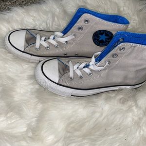 Blue & Grey Converse High Top Sneakers